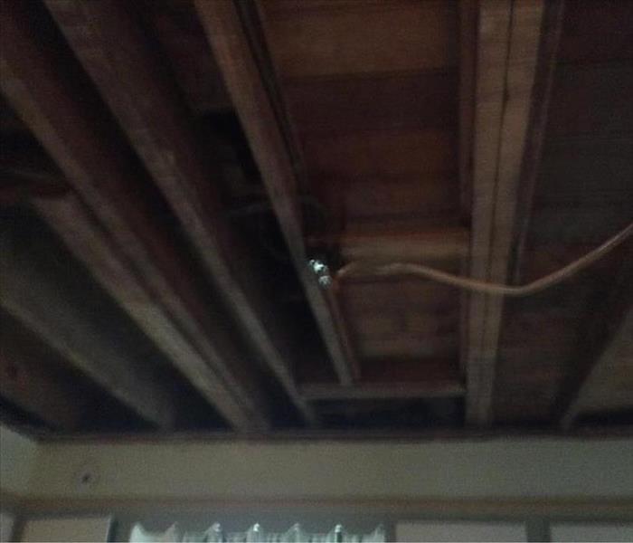 post kitchen ceiling after a pipe break in Buffalo New York